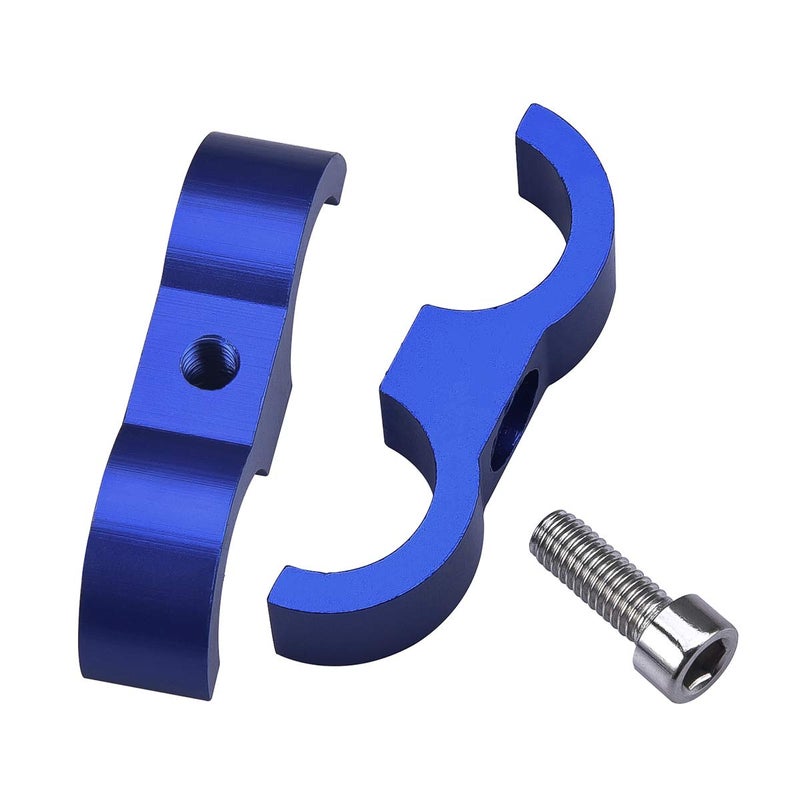 SYKRSS 10AN Hose Separator Clamp Fuel line Mounting Clamps Aluminum Hose Fitting Adapter for 5/8 Fuel Hose, Oil Line, Brake Line, Water Pipe and Gas Line 4Pcs Blue - Image 5